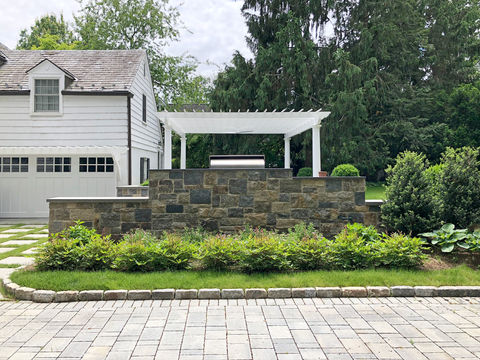 Outdoor Kitchen Back Wall