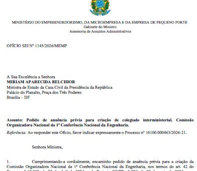 Avançando na constituição da Comissão Organizadora da 1ª Conferência Nacional de Engenharia