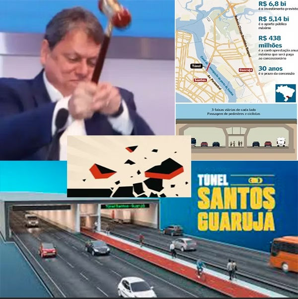 Atropelo do Governador Tarcísio de Freitas no Contrato do Túnel Santos-Guarujá Paralisa o Andamento da Maior Obra de Infraestrutura do Brasil