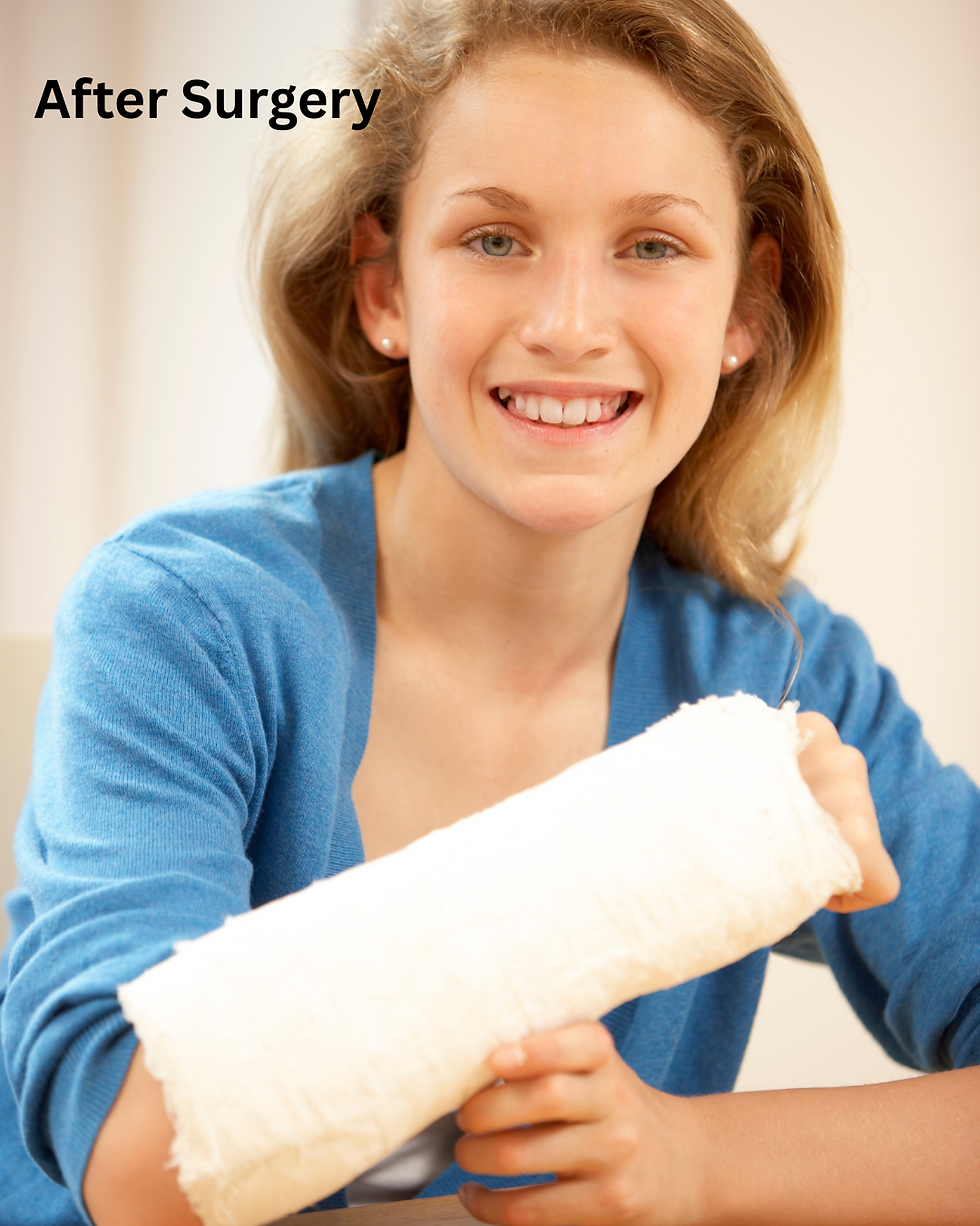 Lady with cast