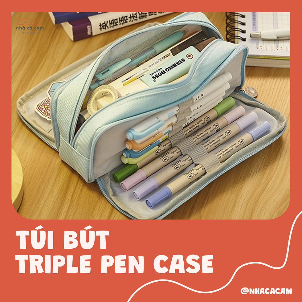 Hình thu nhỏ: Hộp Bút Vải Triple Pen Case