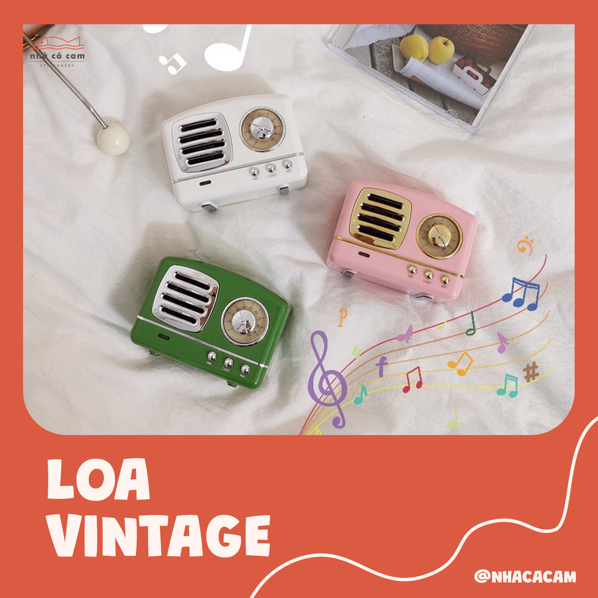 Loa Bluetooth Cổ Điển Retro Vintage Điện Tử Mini