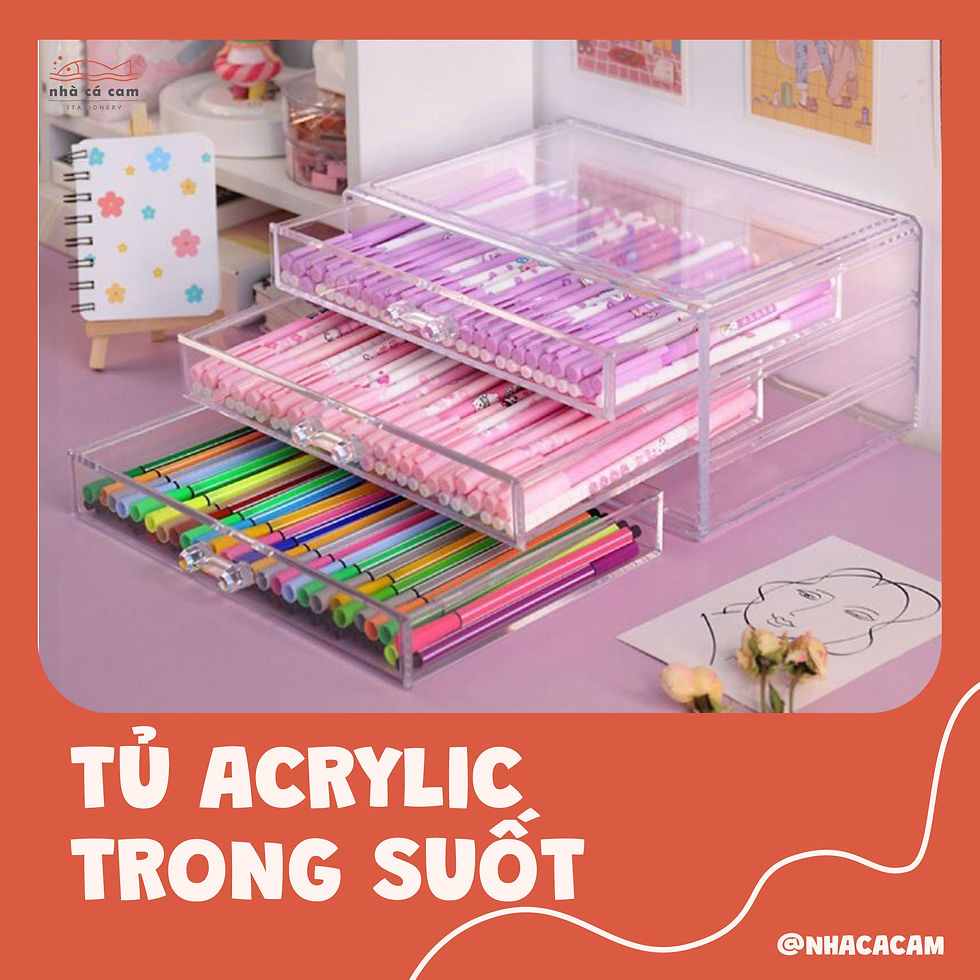 Hình thu nhỏ: Tủ Acrylic 3 Tầng Ngăn Kéo Đa Năng