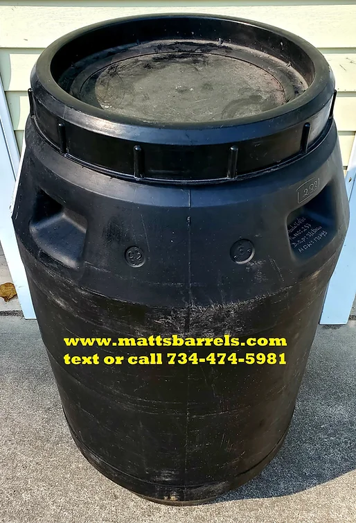 60 Gallon Plastic Matt S Barrels