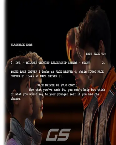 A Carousel post illustrating concept art and script elements for a short film concept called Forever Fearlessly Forward