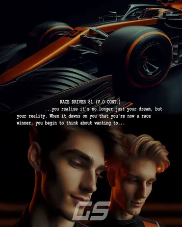 A Carousel post illustrating concept art and script elements for a short film concept called Forever Fearlessly Forward