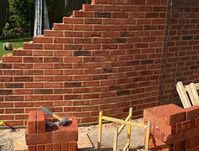 Repairing Garden Brick Wall in West Mersea