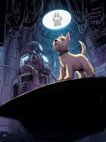 Page 18 of the AI Comic Book 'The Bark Knight - Grand Matriarch'.