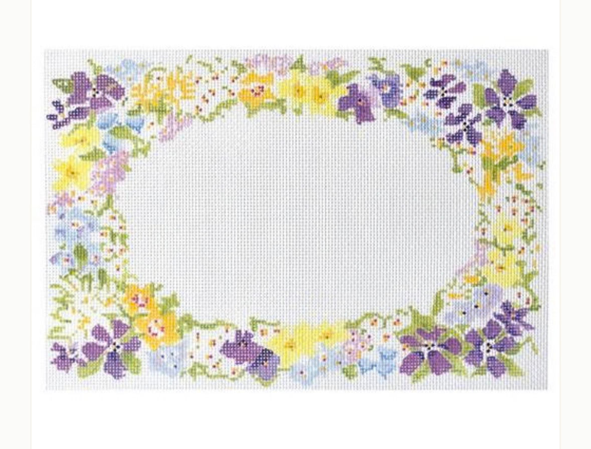 Petite Fleur Picture Frame by Plum Stitchery 12.5" x 8.5"