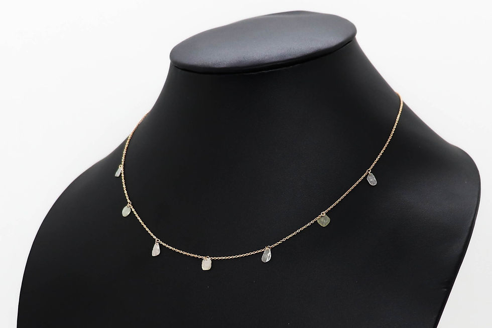 Thumbnail: Minimal Drilled Diamond Polki Bezel Chain