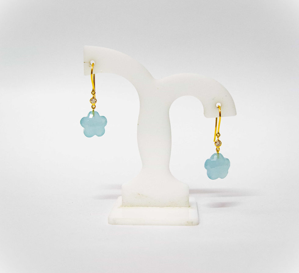 Thumbnail: Floral Aquamarine Earrings