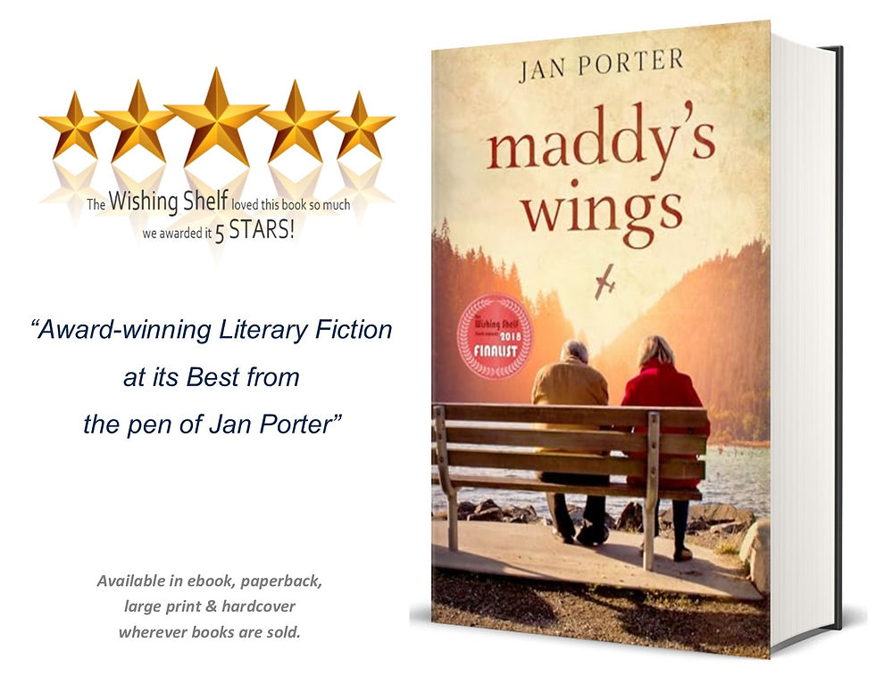 Hardcover Ad #MaddysWings #AwardWinning #literaryFiction #janPorter July.2024