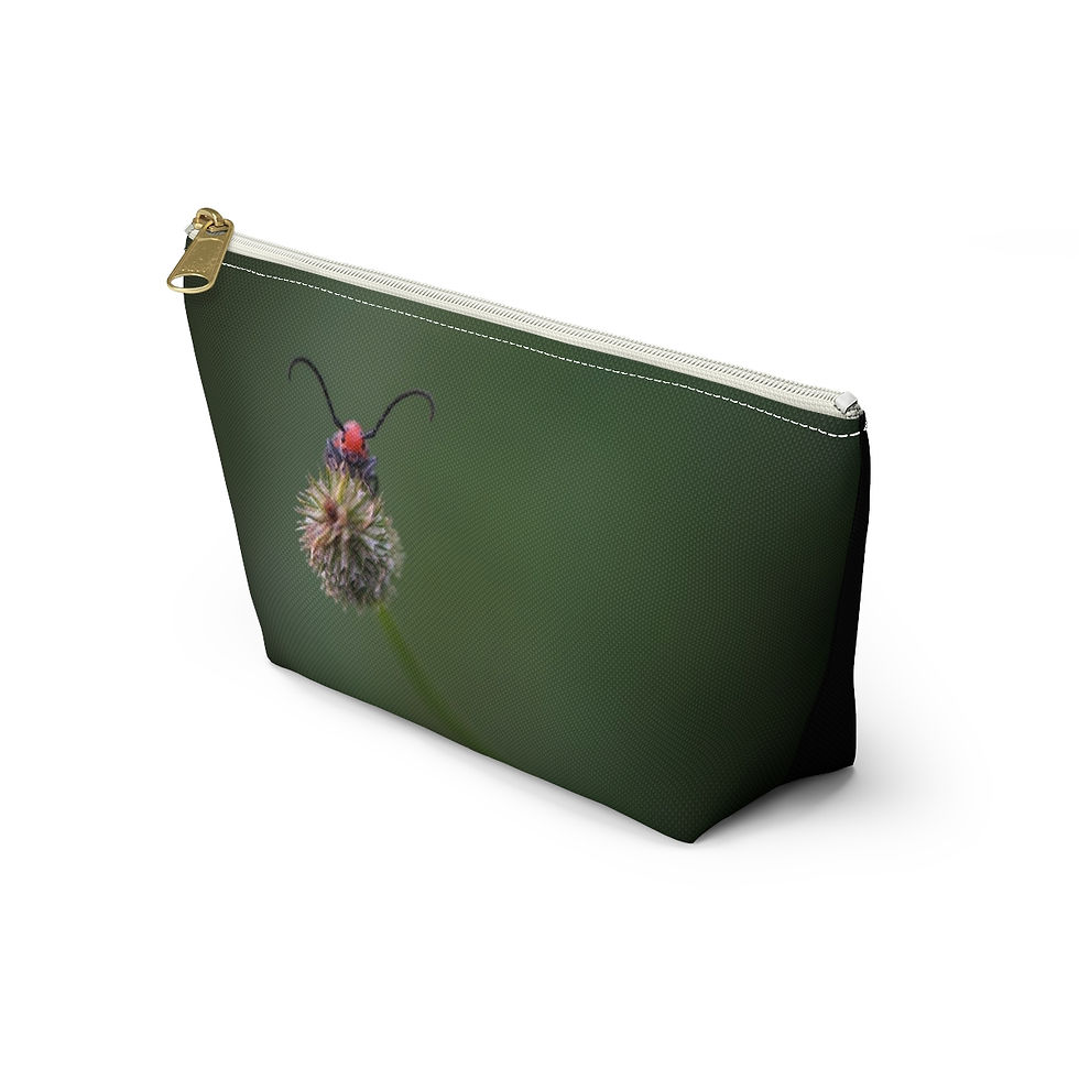 Thumbnail: Hello (Red Milkweed Beetle) by JHP Accessory Pouch w T-bottom
