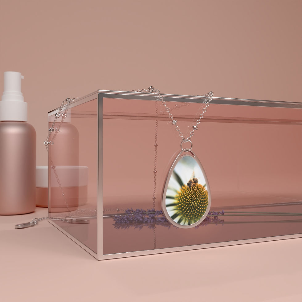 Thumbnail: Pollinate (Bee) Oval Necklace