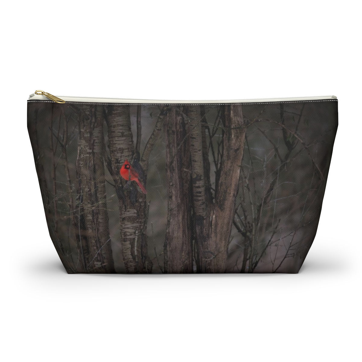 Cardinal in the Woods by JHP Accessory Pouch w T-bottom