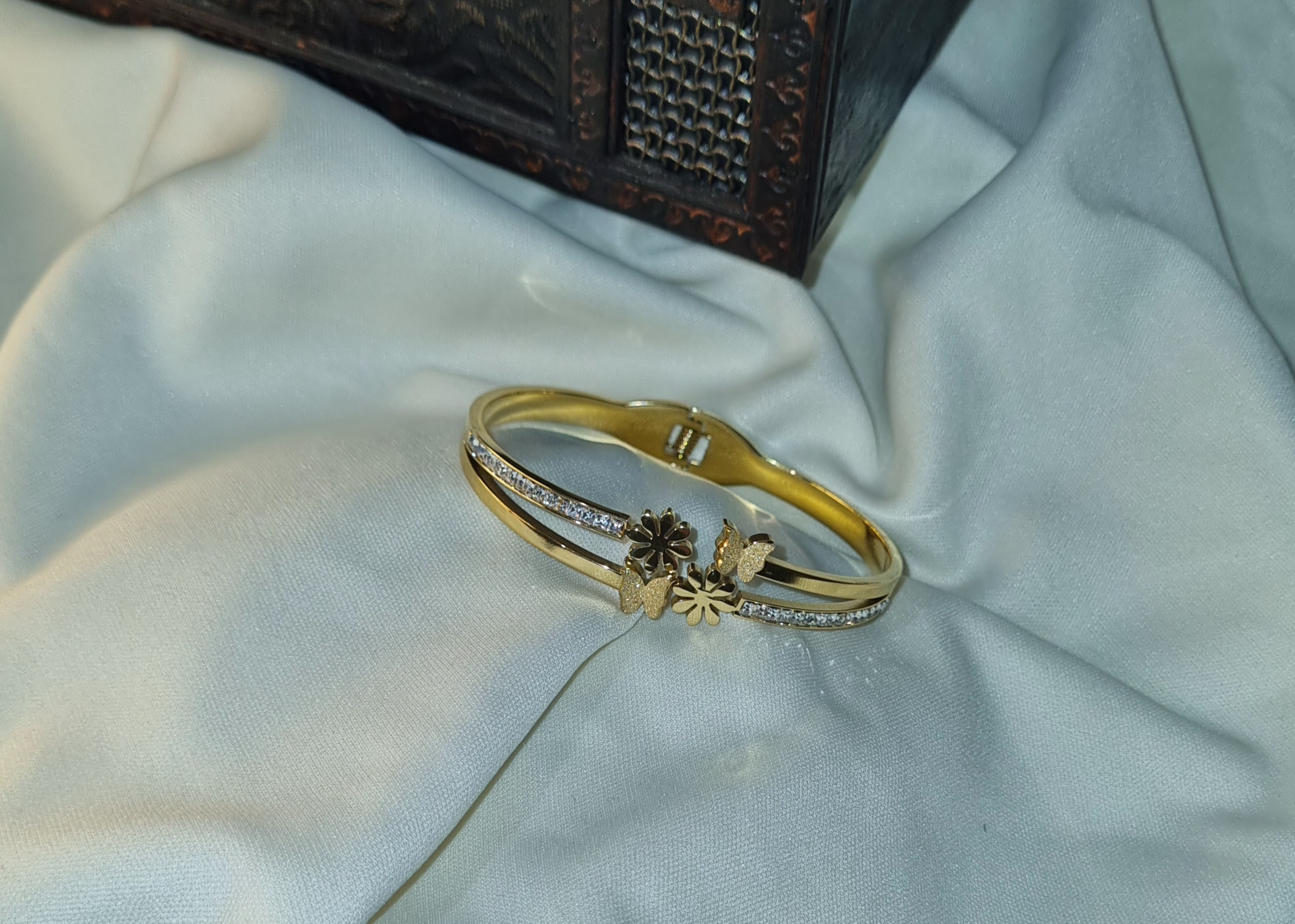 Butterfly and Floral Bracelet 