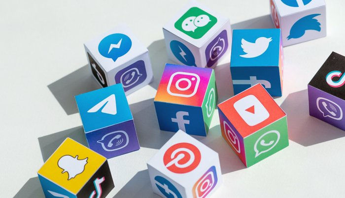 Blocks With Social Media Logos On All Sides