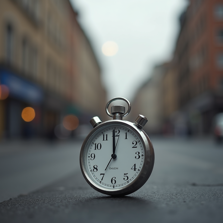 Minimalist stopwatch icon representing immediate response time.