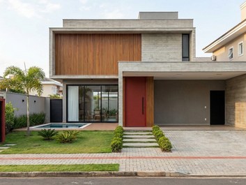 Casa residencial de médio padrão representando locação de imóveis e análise tributária com IBS, CBS e holding imobiliária