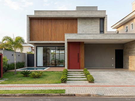 Casa residencial de médio padrão representando locação de imóveis e análise tributária com IBS, CBS e holding imobiliária