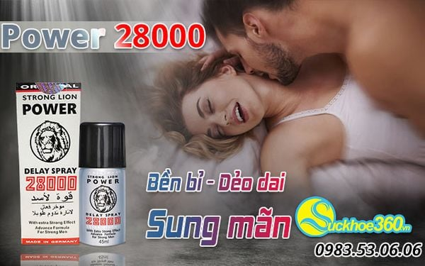 Xịt chống xuất tinh sớm Power 28000 giá bao nhiêu?