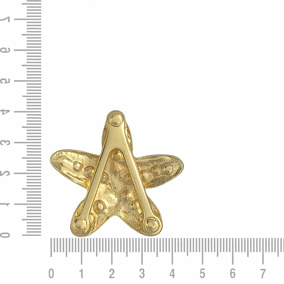 Miniatura: PASSANTE ESTRELA DO MAR DOURADA COM PÉROLAS