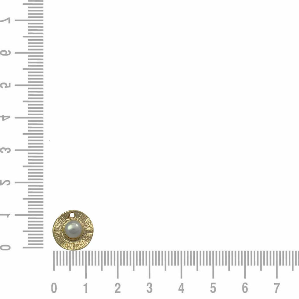Miniatura: PINGENTE EM FORMATO ORGÂNICO P COM PÉROLA DOURADO - PCT COM 6