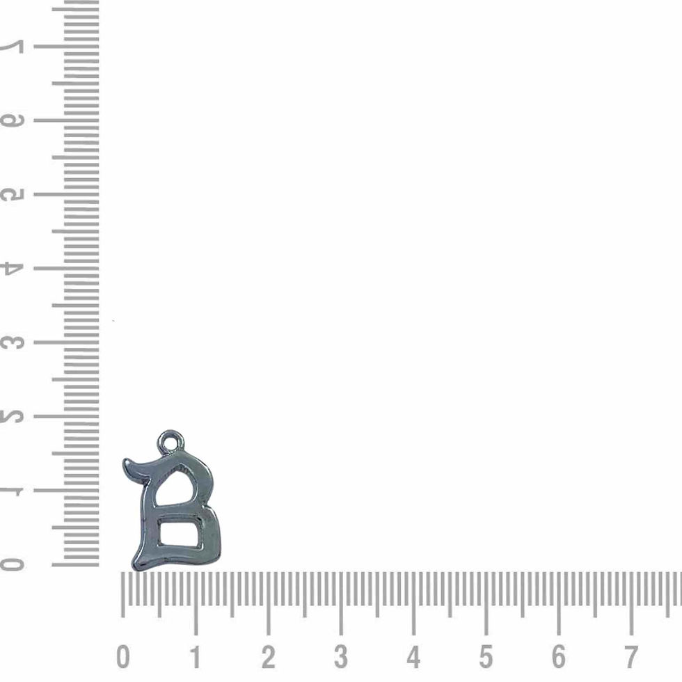 Miniatura: PINGENTE LETRA FONTE HEBRAICA NÍQUEL - PCT COM 6