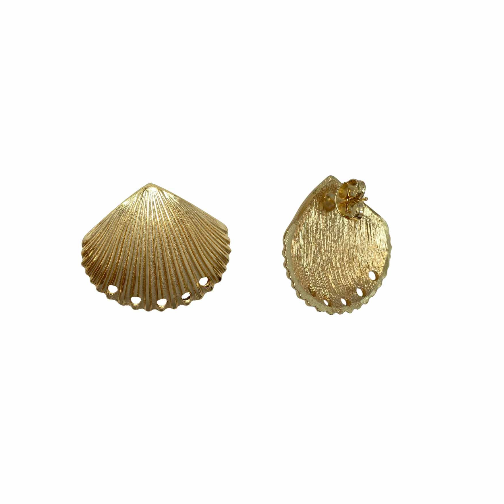 BASE DE BRINCO CONCHA 5 FUROS DOURADA - PCT COM 2 PARES