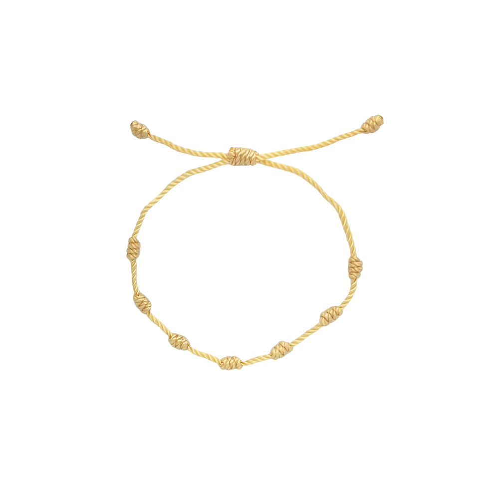 Miniatura: Pulseira de 7 nós amarelo