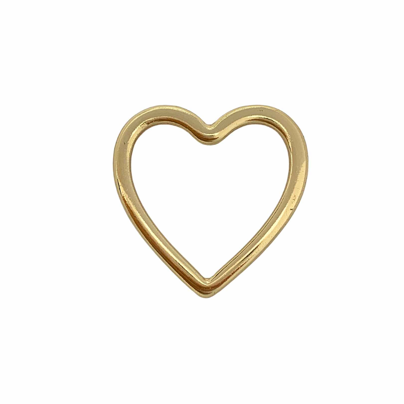 APLIQUE CORAÇÃO DOURADO