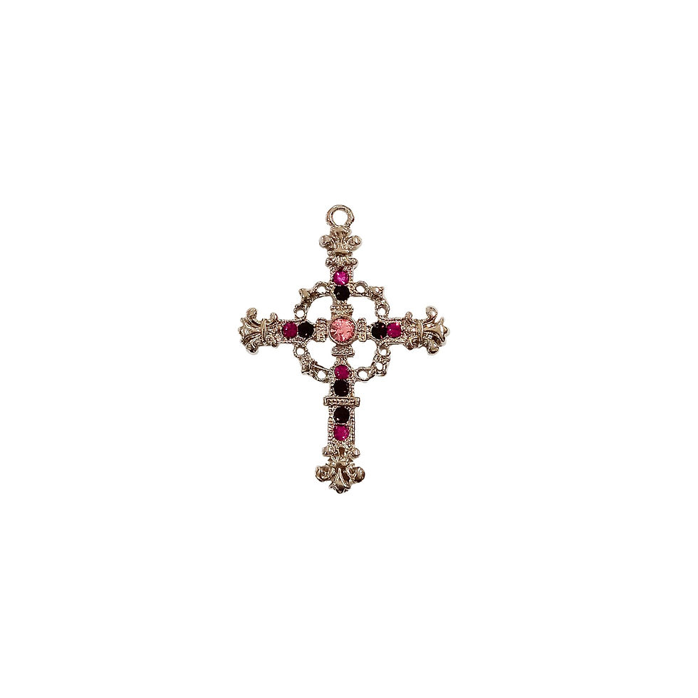 Miniatura: PINGENTE CRUZ ARABESCADA NÍQUEL - PCT COM 4