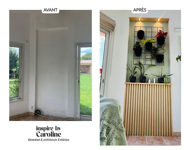 avant - aprés mur végétal