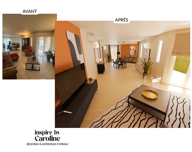 Avant - Après Salon Modernisé