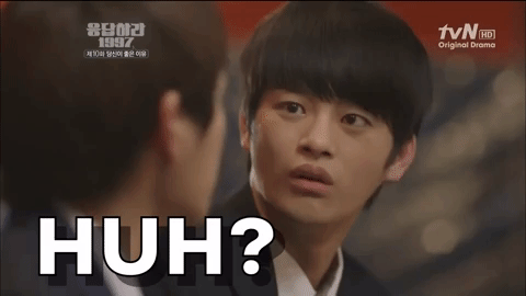 Gif of Korean actor saying "Huh?"