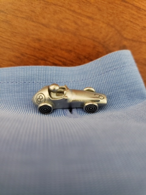 Racecar cufflink