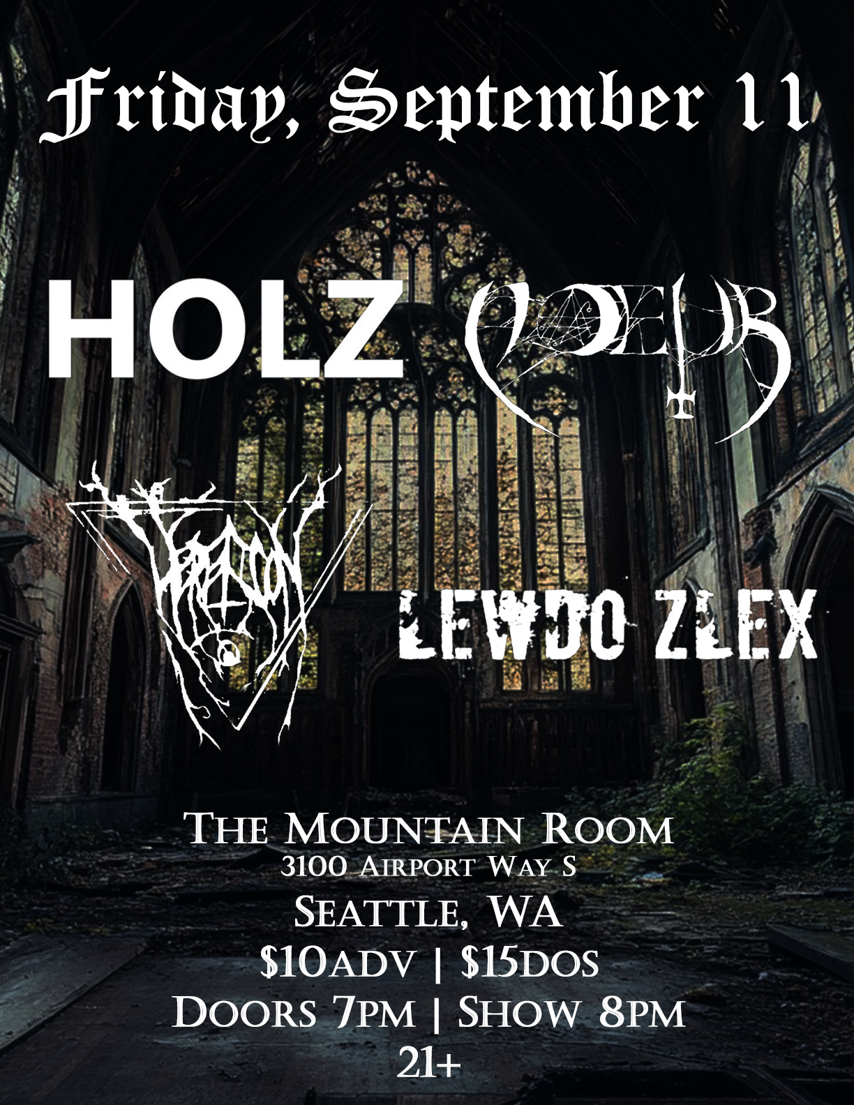 HERETICON, NOCEUR, HOLZ, LEWDO ZLEX at The Mountain Room