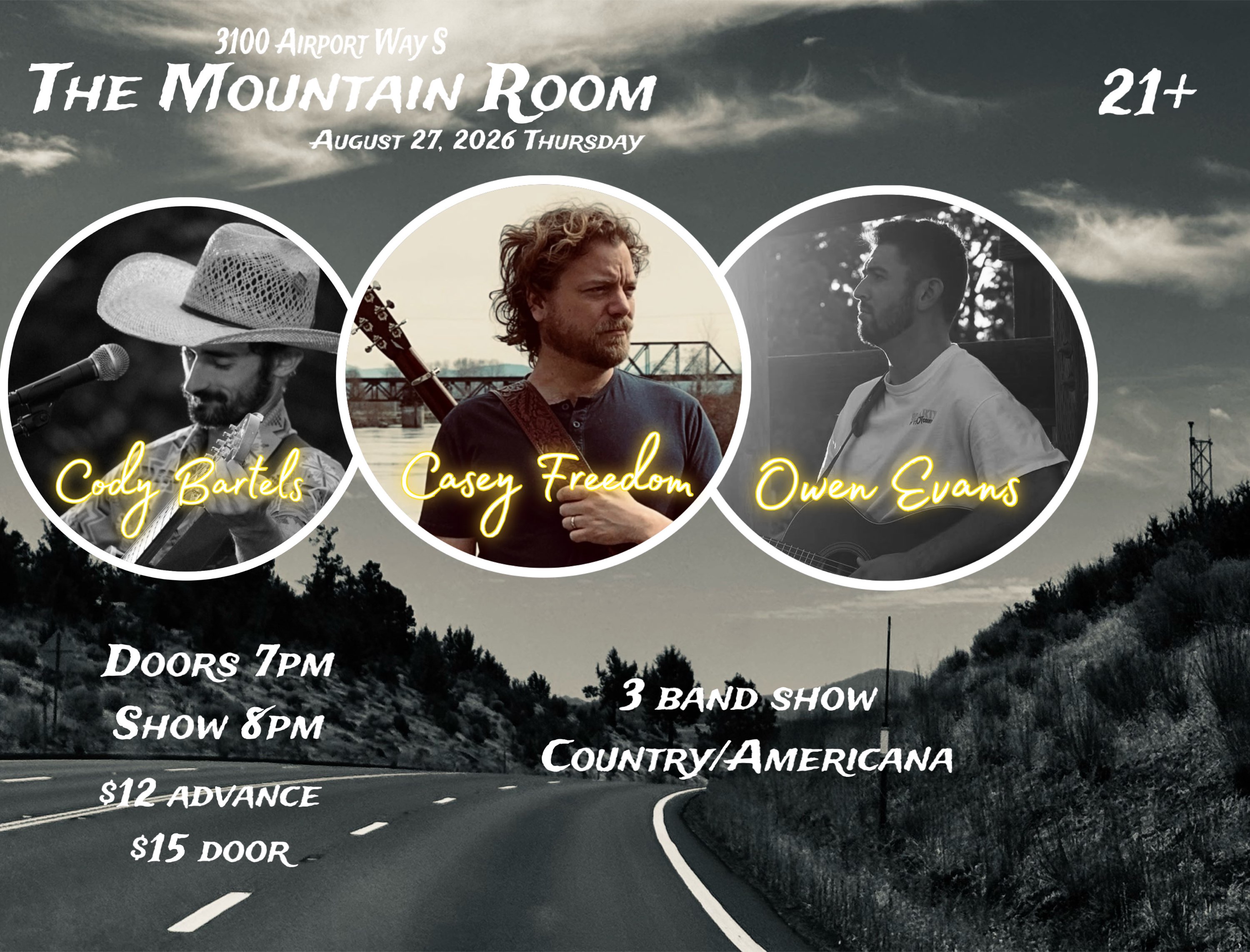 Cody Bartels, Casey Freedom, Owen Evans at The Mountain Room