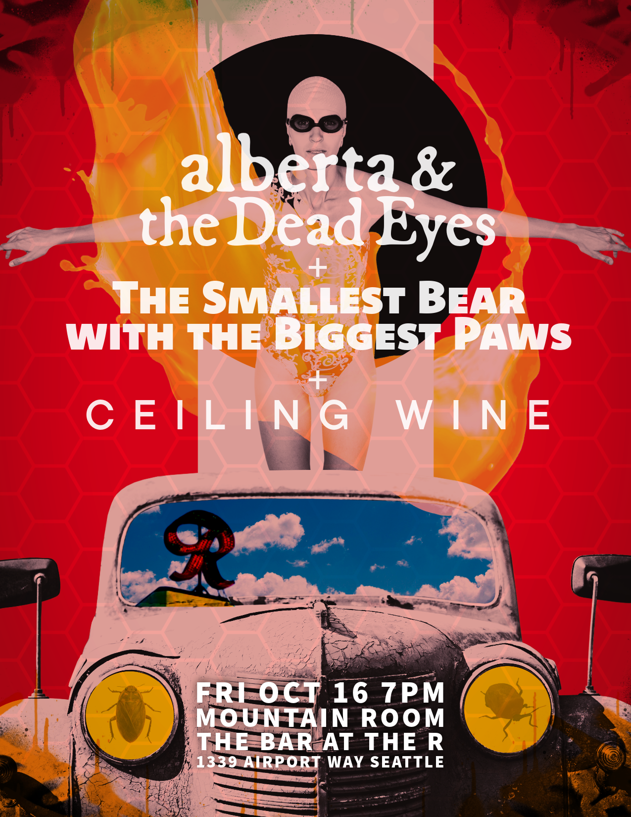 Alberta & The Dead Eyes, The Smallest Bear, The Biggest Paws, Ceiling Wine at The Mountain Room