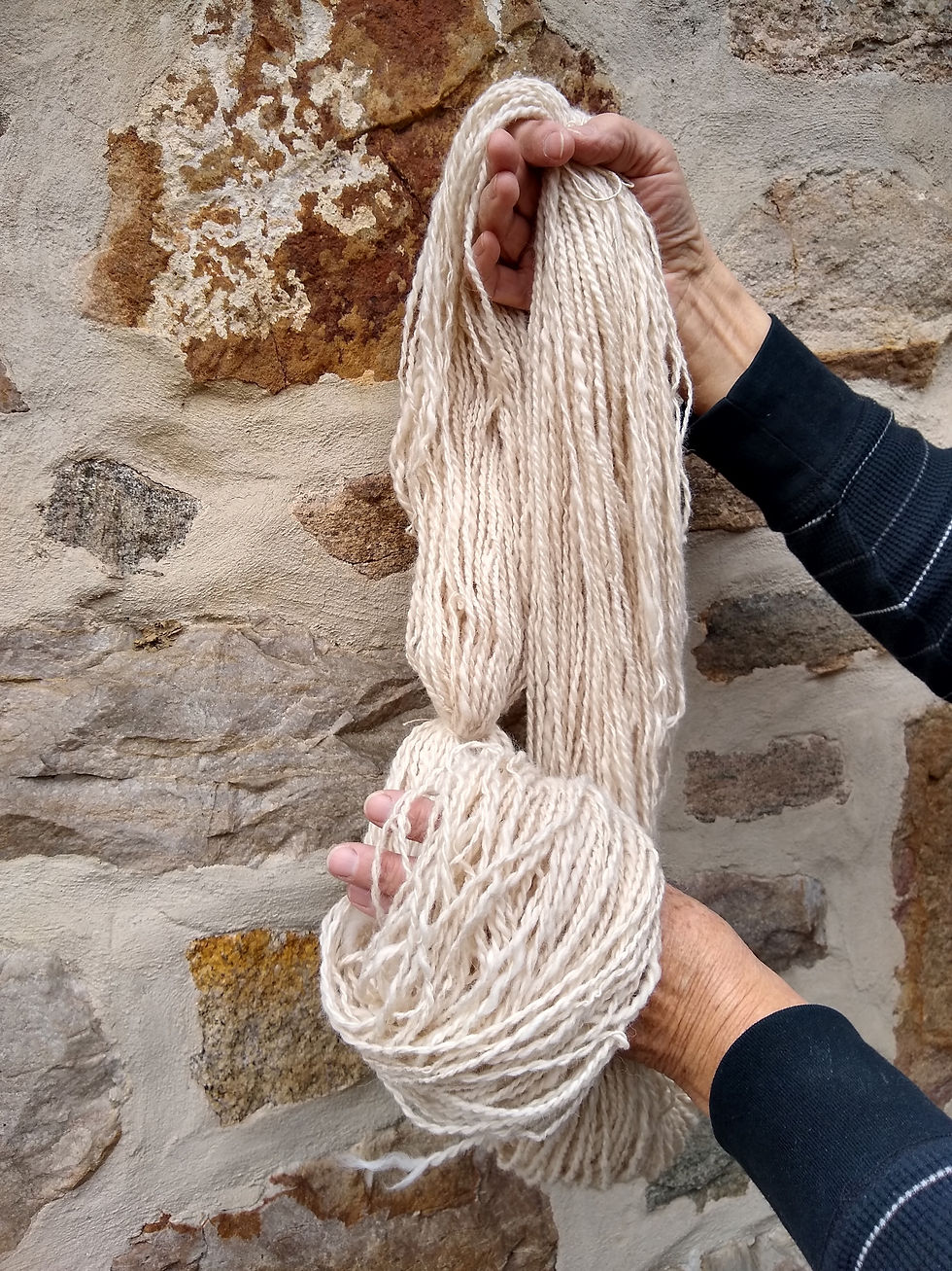 "Dean" natural handspun alpaca yarn