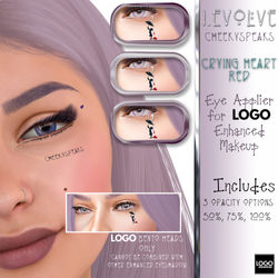 CheekySpeaks Crying Heart Red