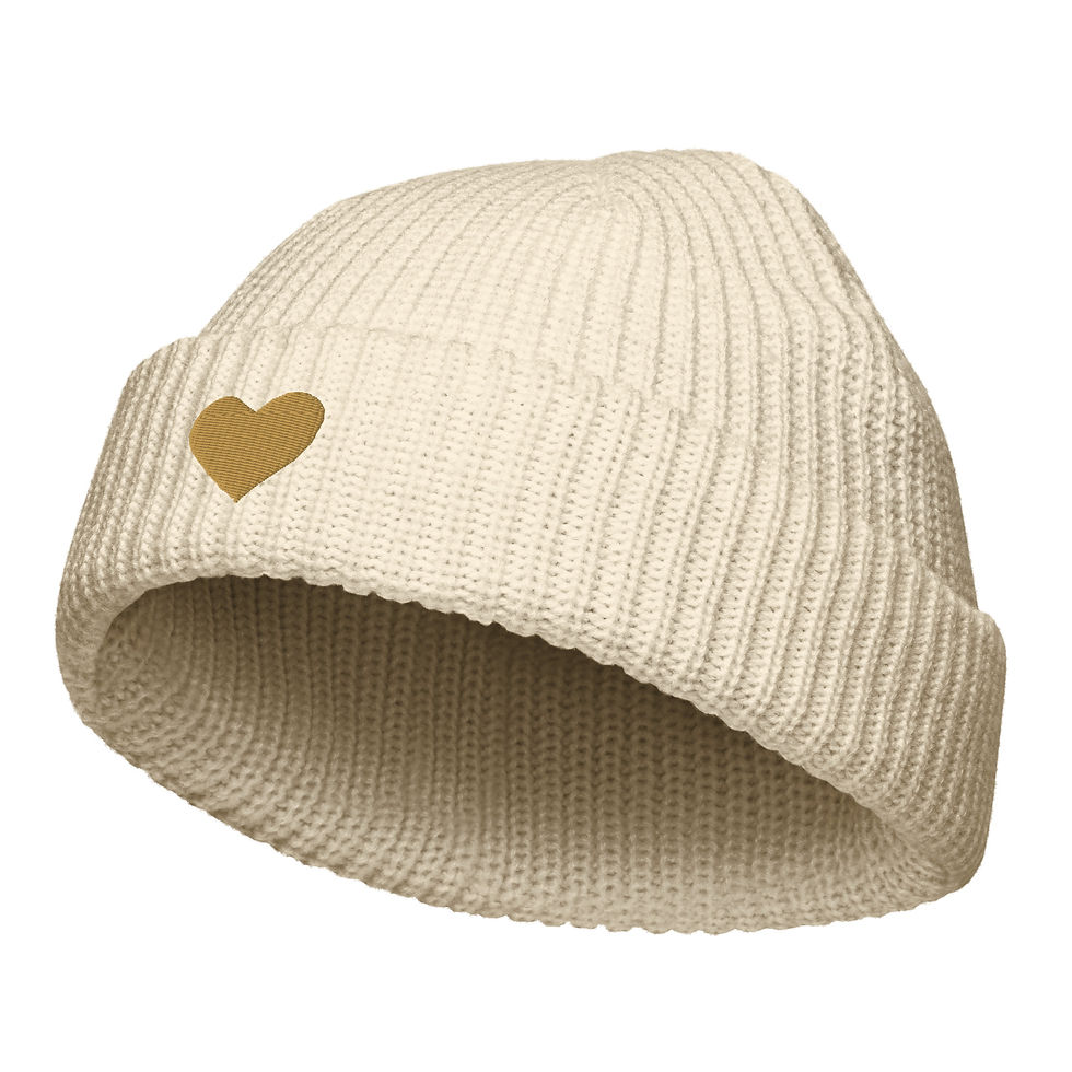 Thumbnail: Gold Heart Fisherman beanie
