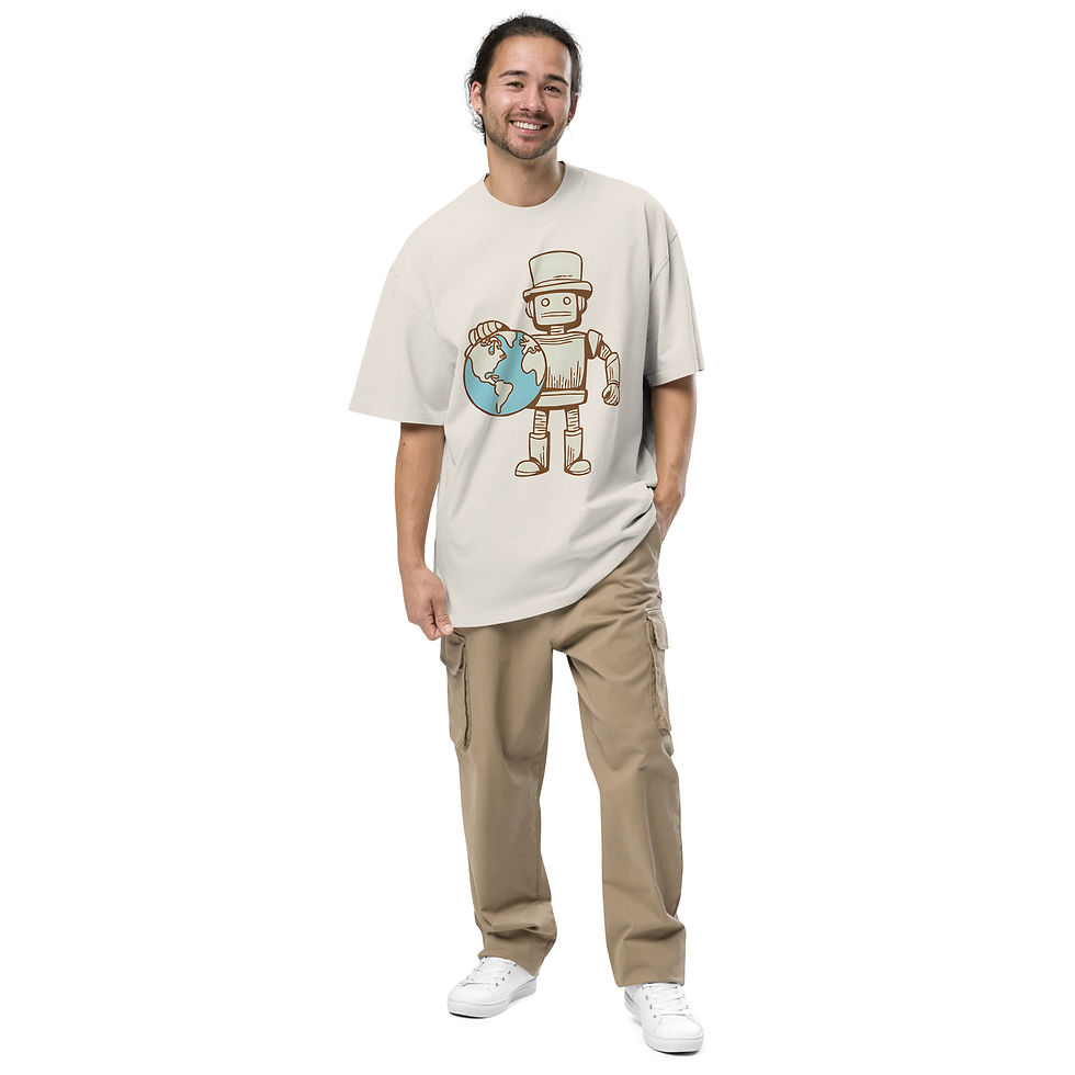 Thumbnail: Robot World faded t-shirt