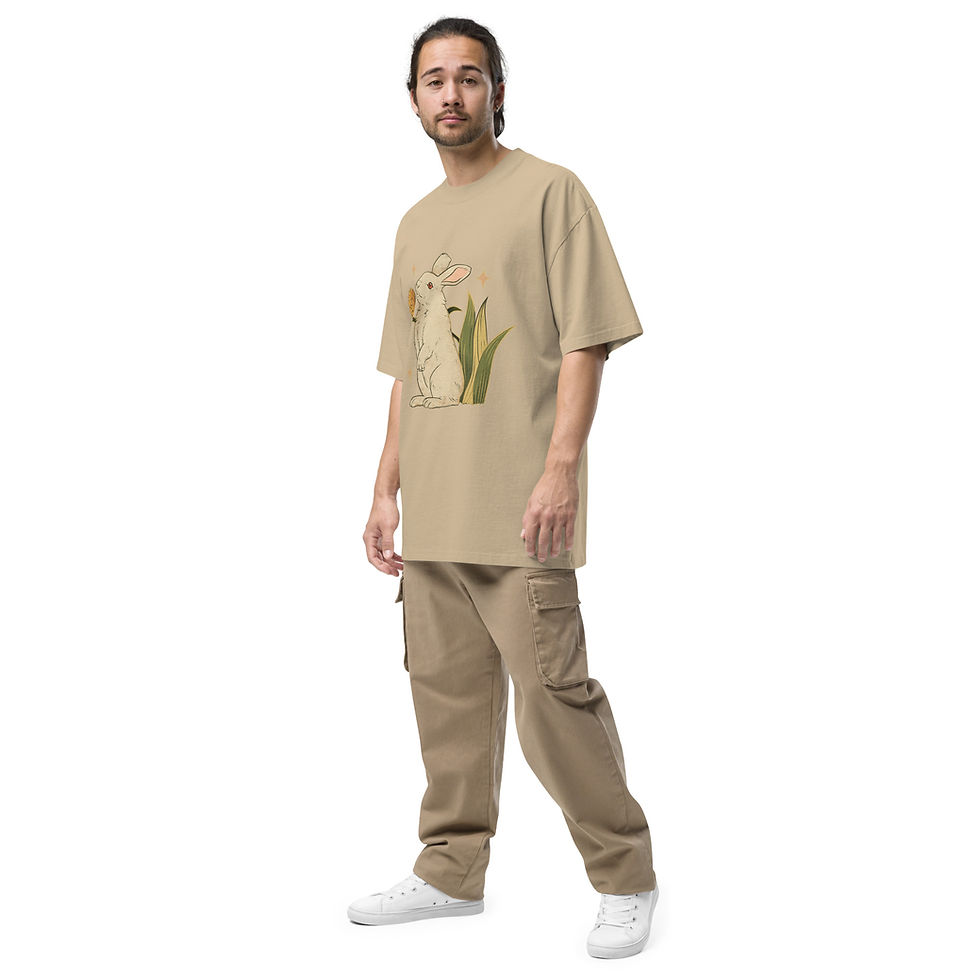 Thumbnail: Rabbit Flower faded t-shirt