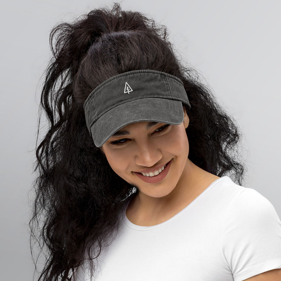 Black Denim Visor