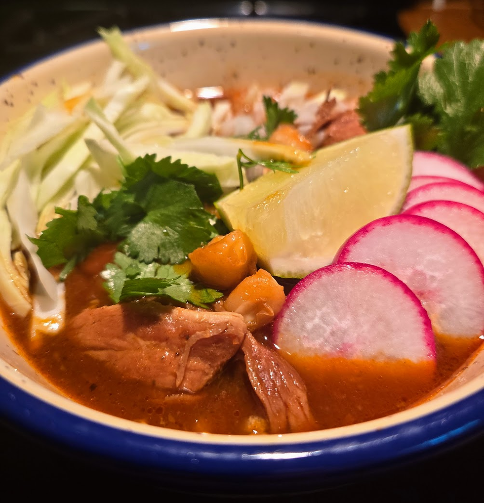 Pozole Rojo (Mexican Pork and Hominy Stew)