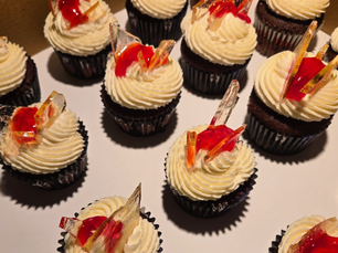 Halloween Bloody Glass Cupcakes