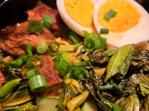 Beef Ramen Bowl with Grilled Vegetables