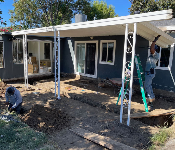 demolition of the existing structure in Reseda