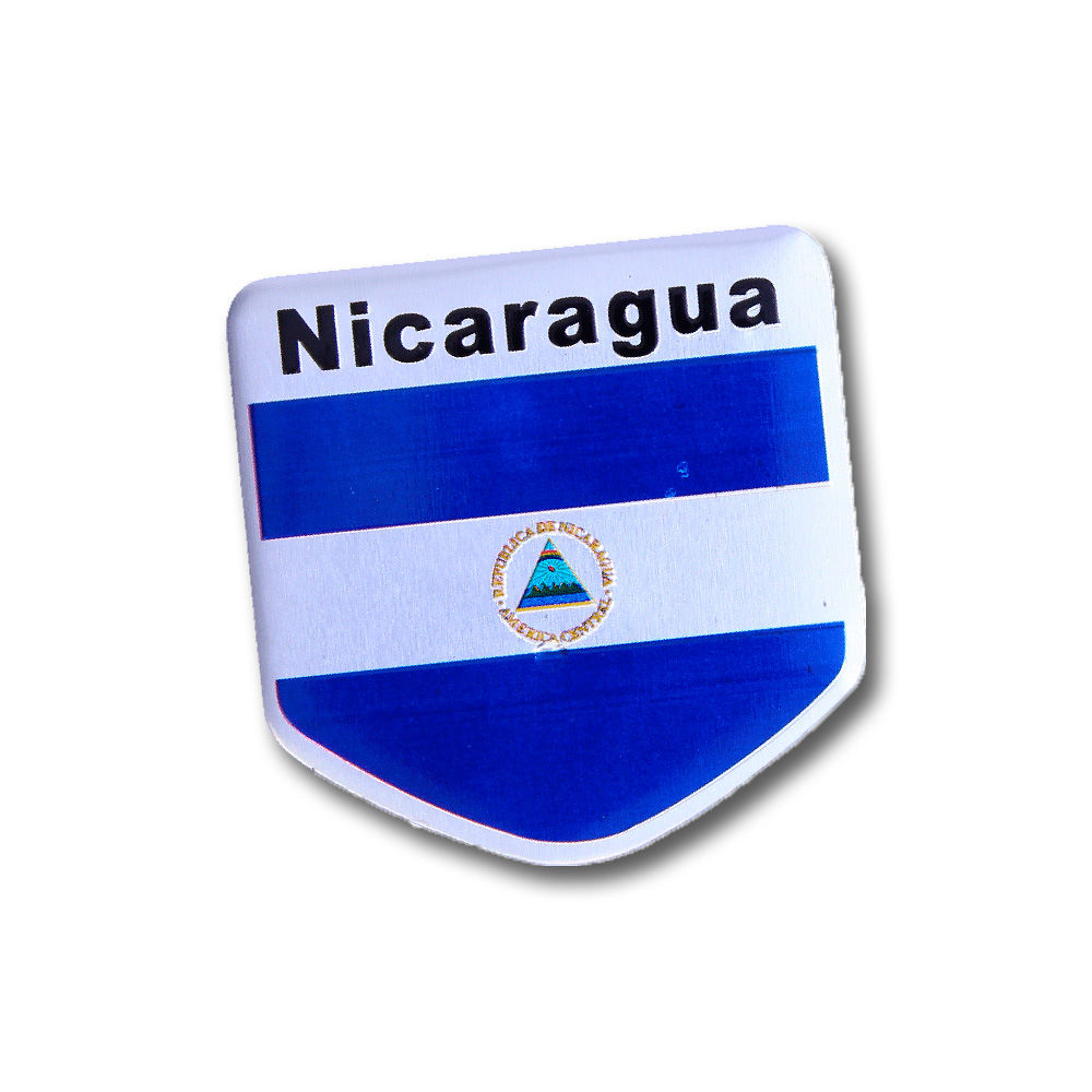 Sticker metal Nicaragua Flag